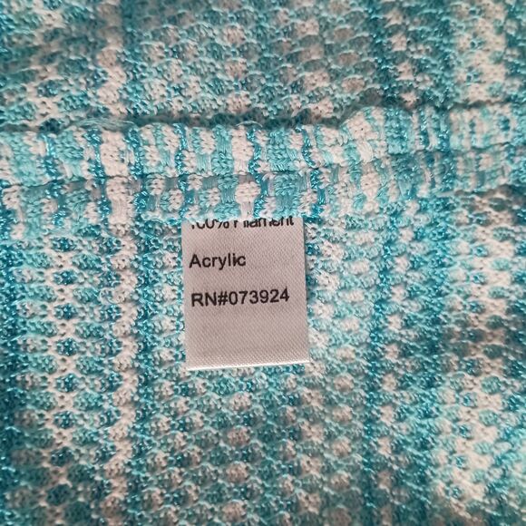 Ming Wang Jacket XL Womens Blue White Cardigan Classic V-Neck Long Sleeve - Picture 5 of 6